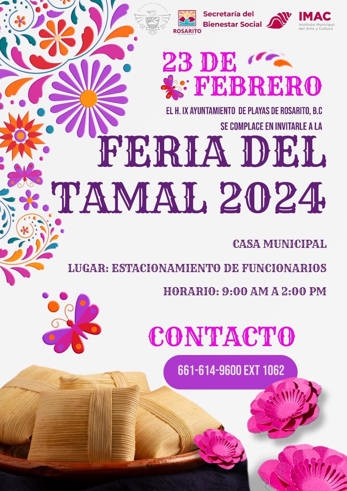 Invita Gobierno Municipal a la Feria del Tamal el viernes 23 de febrero